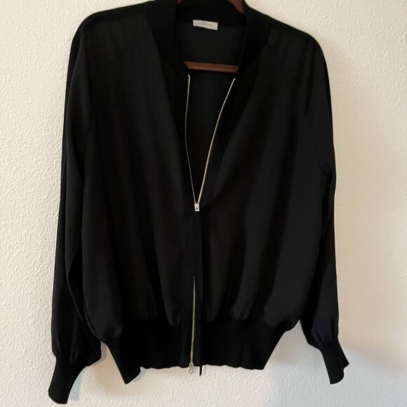 MARELLA Black Zip -up Bomber  Jacket - Picture 2 of 10